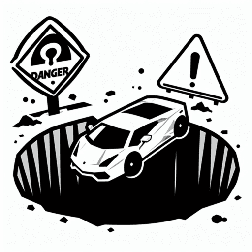 Drive into a big hole thumbnail