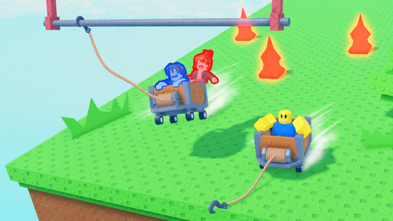 [1 & 2 PLAYER] Grapple Cart Obby