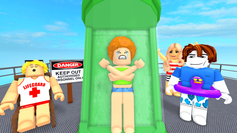 🌊Tallest Waterslide Line Simulator