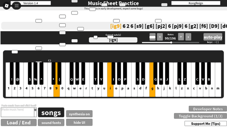 Piano Music Sheet Practice