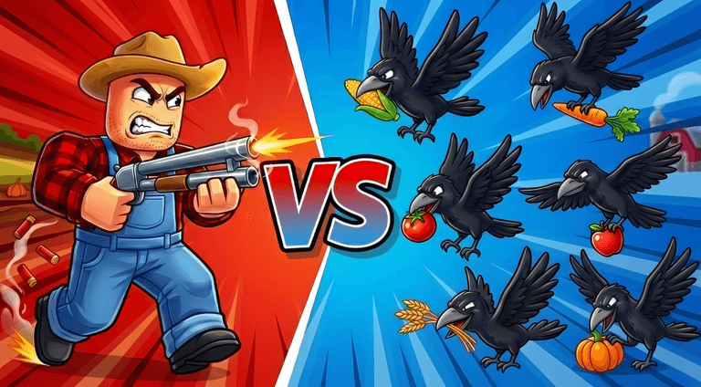 🌾 Farmer vs Crows 🧑‍🌾